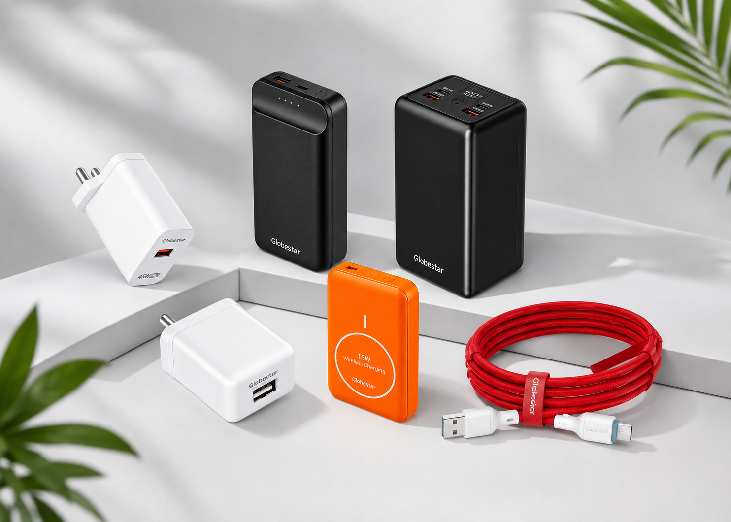 globestar charging accessories display
