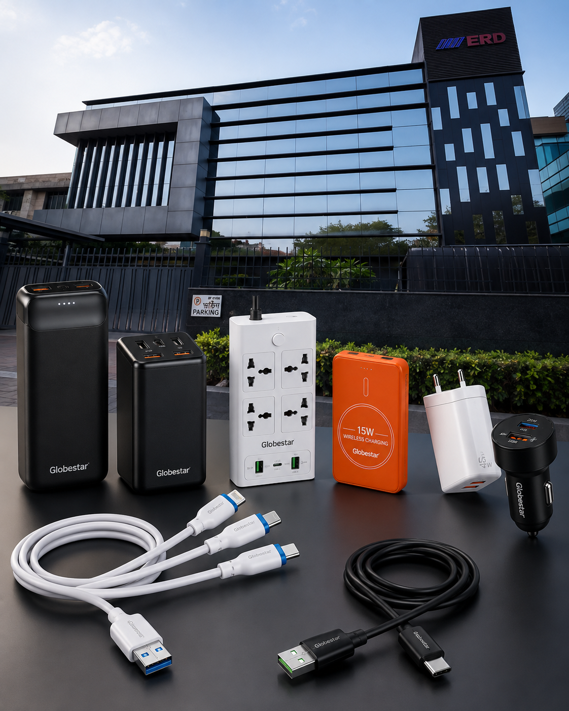 globestar charging accessories in a modern setting