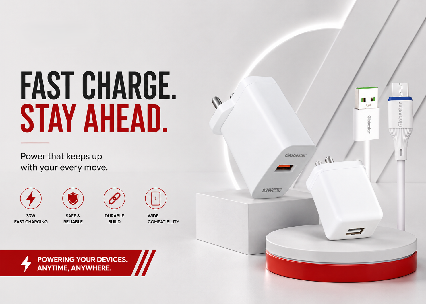 Mobile Chargers globestar fast charge showcase